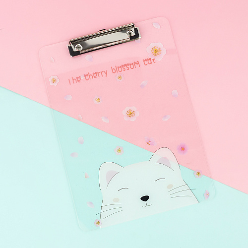 Папка-планшет "Прозрачный" (мордочка кота)