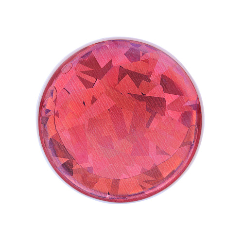 Держатель для телефона/попсокет "Глиттер" розовый с белым