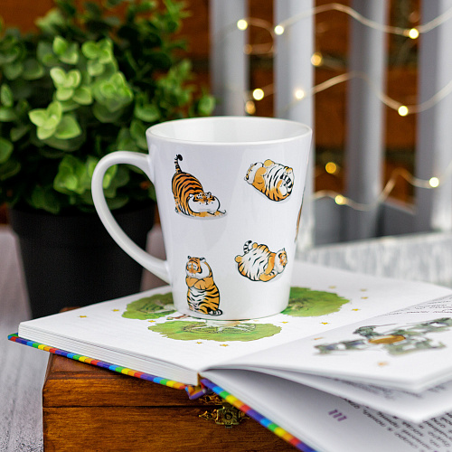 Кружка латте малая "Тигры"