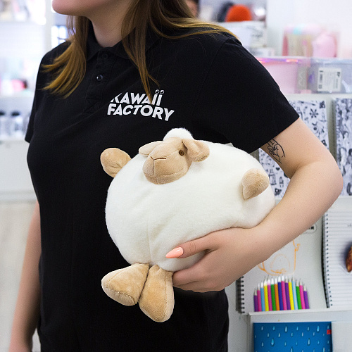 Игрушка-подушка "Бараш-кругляш" белый 25 см