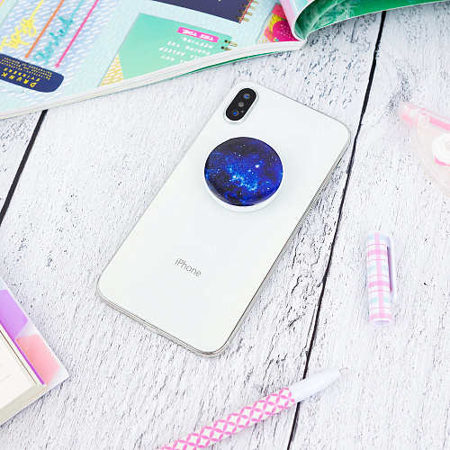 Держатель для телефона/попсокет "Планета" синяя