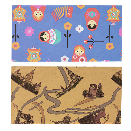  Подарочный конверт 21,5 х 11 см (в ассортименте)