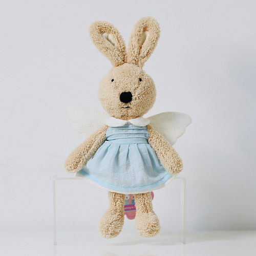 Игрушка-подушка "Зайка с крылышками" (голубая) 45см