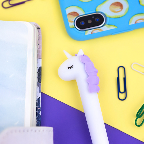 Ручка "Uni" (серая с розовым)