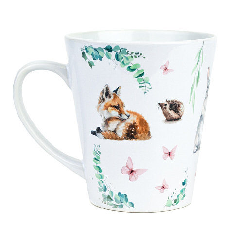 Кружка латте малая "Милые звери"