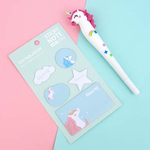 Набор стикеров для записей "Magic unicorn" (голубой)