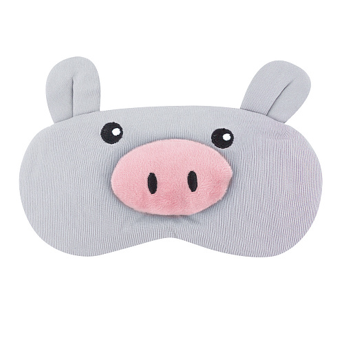 Маска для сна "Свинка" (серая)