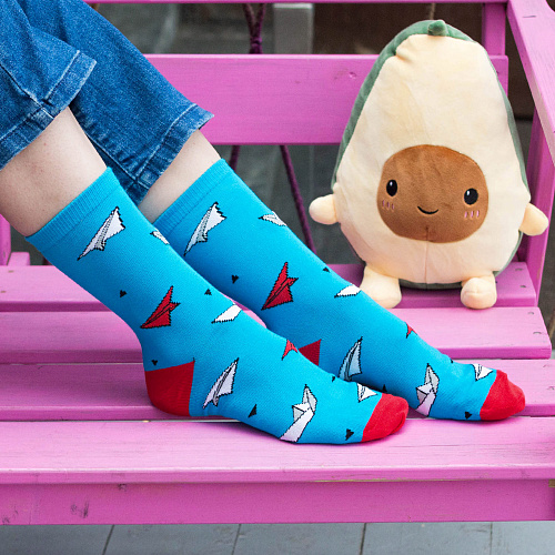 Носки "Бумажные самолетики", разм.40-45