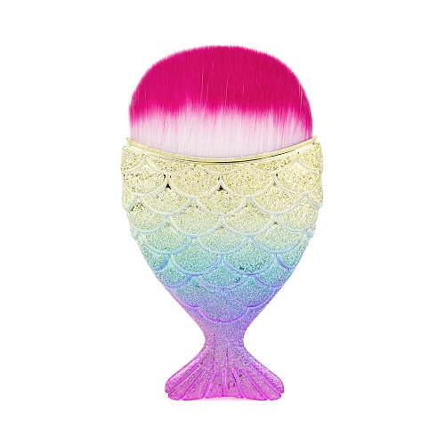Кисть для макияжа "Rainbow fish", белый с розовым