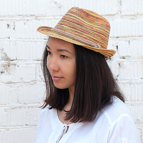 Шляпа "Плетеная" (полосатая)