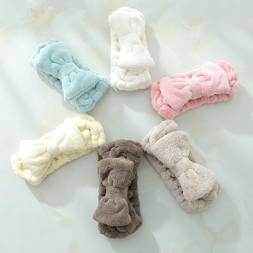 Повязка на голову широкая, розовая