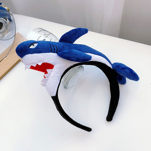 Повязка на голову "Акула", синий