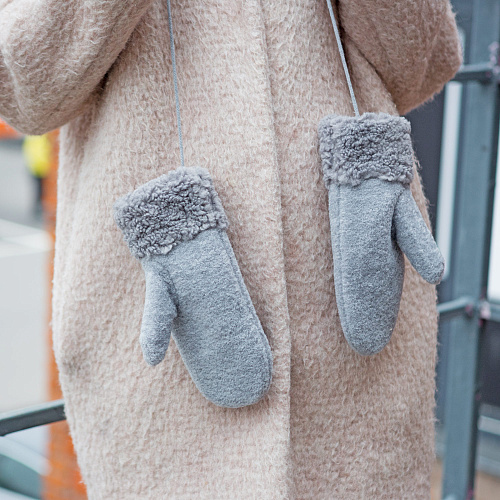 Варежки утепленные "Darling", серые