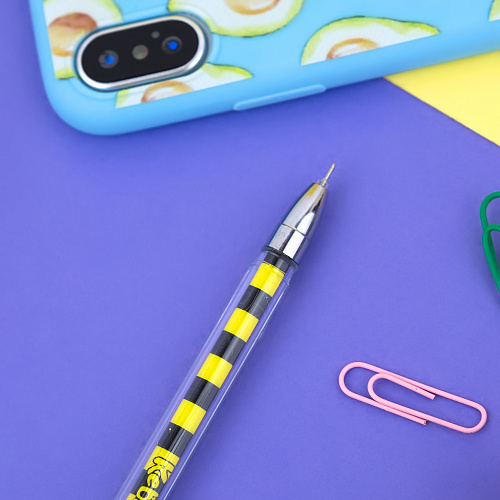 Ручка "Pom Pom" (желтая с сердечком)