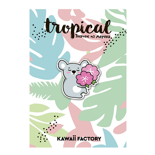 Значок "Коала и цветы"