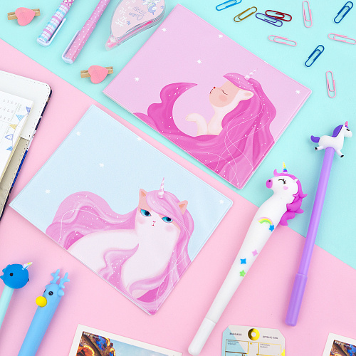 Обложка на зачетную книжку "Розовая кошечка"