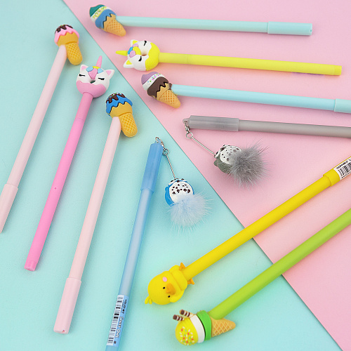 Ручка "Мороженое-рожок" (зеленая c желтым)