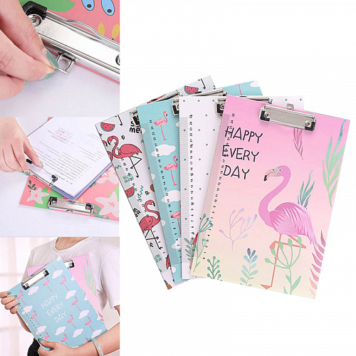 Папка-планшет "Фламинго" (голубой)