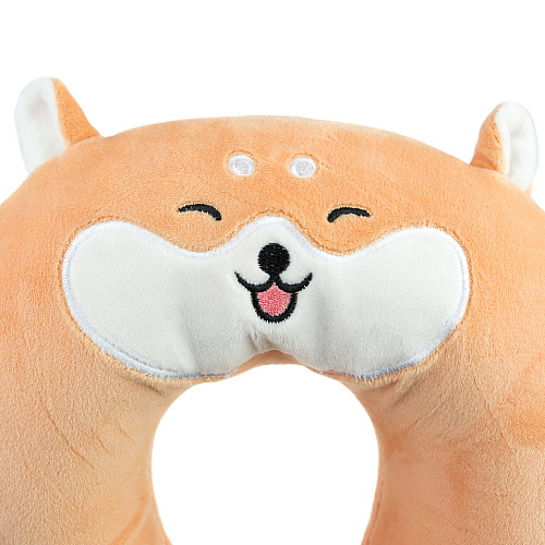 Подушка для путешествий "Корги" (беж), Memory Foam