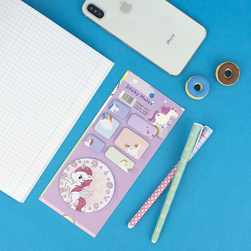 Набор стикеров для записей "Единорожий" (фиолетовый)