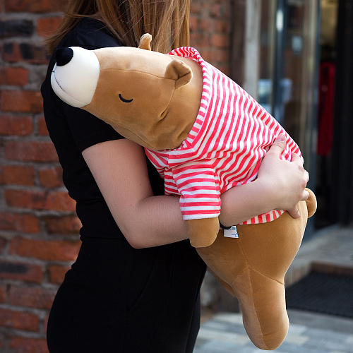 Игрушка-подушка "Мишка" (в красном свитере)