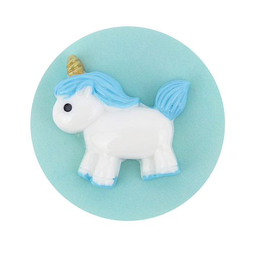 Держатель для телефона/попсокет "Единорожка" (синий на зеленом)