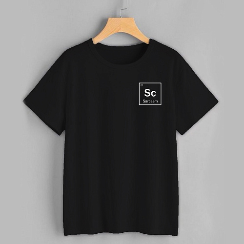Футболка , "Sarcasm", черная