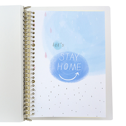 Блокнот на кольцах А4 "Акварель" (home)