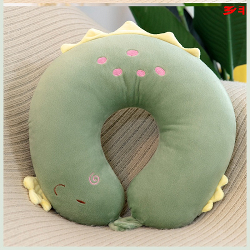 Подушка для путешествий "Дино" (зеленая)