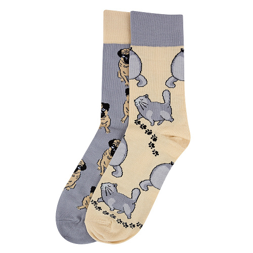 Носки "Коты против собак", разм.40-45