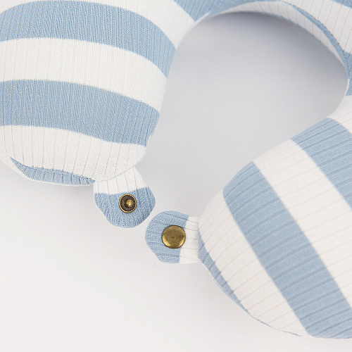 Подушка для путешествий "Полоски", Memory Foam (синяя)