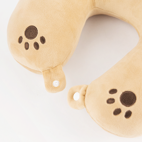 Подушка для путешествий "Лапки" (бежевая)