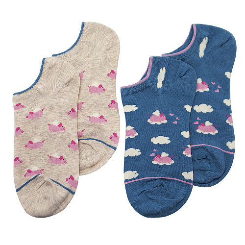 Носки "Свинки" (синие+серые)