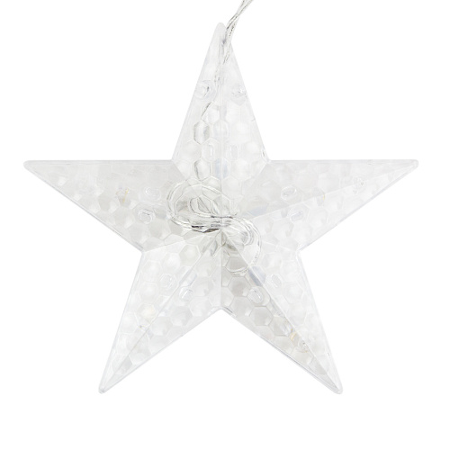 Гирлянда "Звездопад" 2,5м, (6 больших и 6 маленьких) 220V 