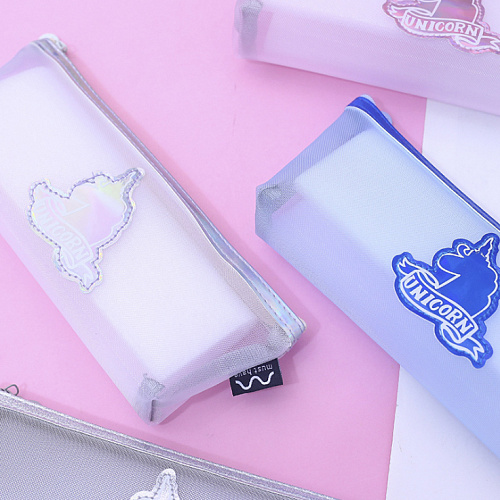 Пенал "Transparent unicorn" (синий)