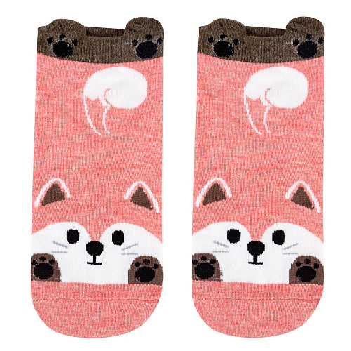 Носки короткие "Собачка" (розовые)