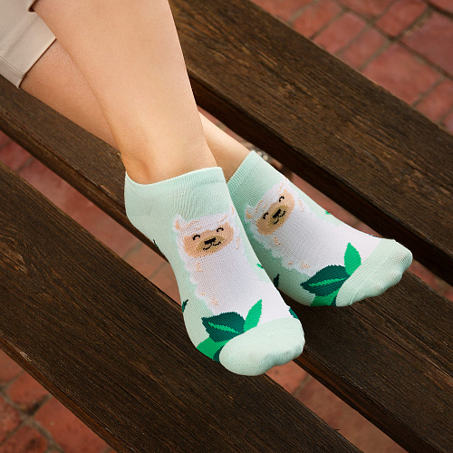 Носки "Лама в траве", разм.35-39