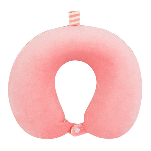 Подушка для путешествий "Полосочки", Memory Foam  (розовая пудра)