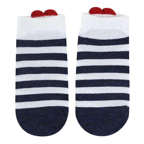 Носки "С сердечком" (синие в полоску)