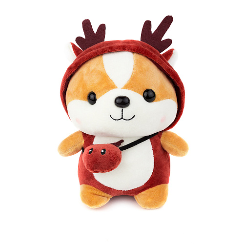 Игрушка-подушка "Корги в кигуруми" (олень), 25 см