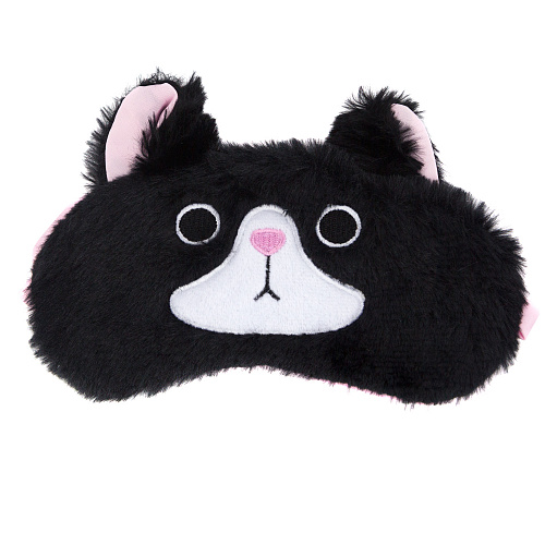 Маска для сна "Curious cat" (черный)