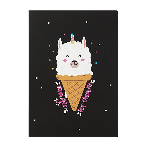 Тетрадь в розовую клетку А4 "Magic ice cream"