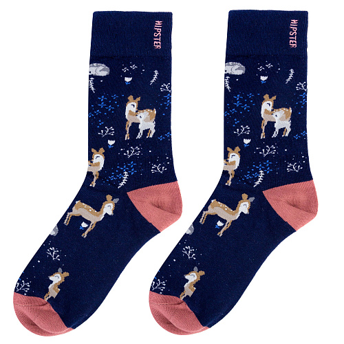 Носки "Олени" (синие)