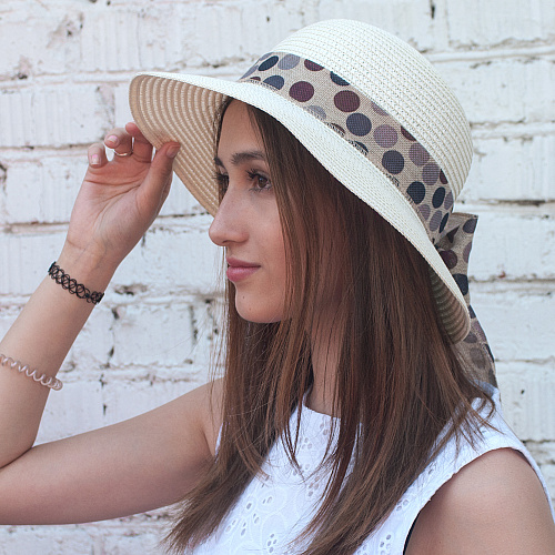 Шляпа "Polka Dot" (белая)