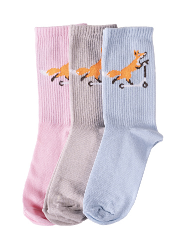 Набор носков "Лисичка на самокате", разм.23-25