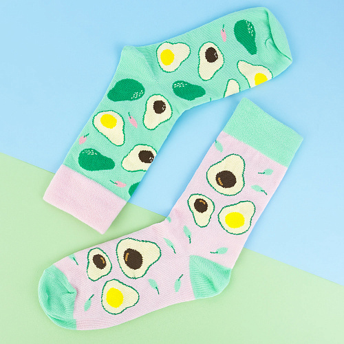 Носки "Kawaii avocado", разм.35-39