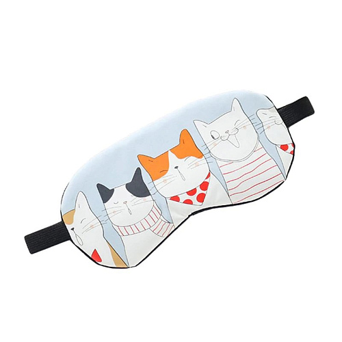 Маска для сна "Коты" (голубая)