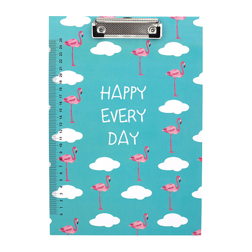 Папка-планшет "Фламинго" (голубой)