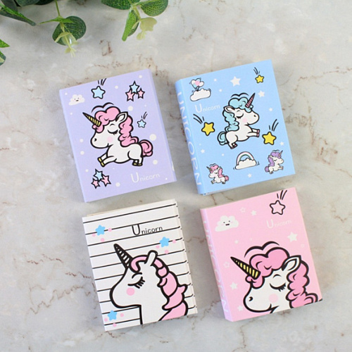 Набор стикеров "Единорожка" (голубой)