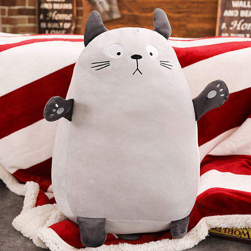 Игрушка-подушка "Кот" (серый)